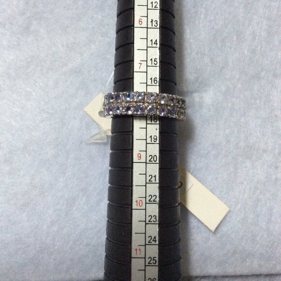 14k WHITE GOLD Round Blue Tanzanite 2.5mm Ring MSRP $525 - Picture 6 of 6